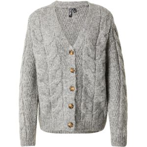 Regular fit gebreid jack met wol, model 'NINA'