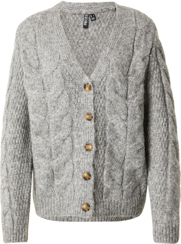 Regular fit gebreid jack met wol, model 'NINA'