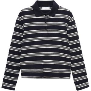 MANGO Shirt 'Austin'  navy / grijs / wit