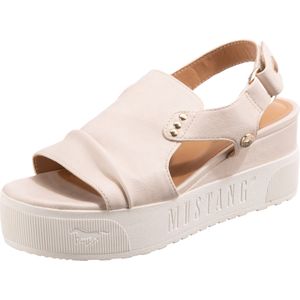 Sandaal - Effen - Imitatieleer - Klittenbandsluiting - Sleehak