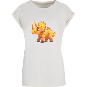 F4NT4STIC Shirt 'Süßer Triceratops Dinosaurier'  sand / oranje