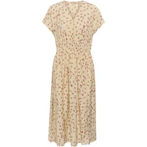 CULTURE Jurk 'CUPuglia Gally'  kaki / oranje / rosa / wolwit