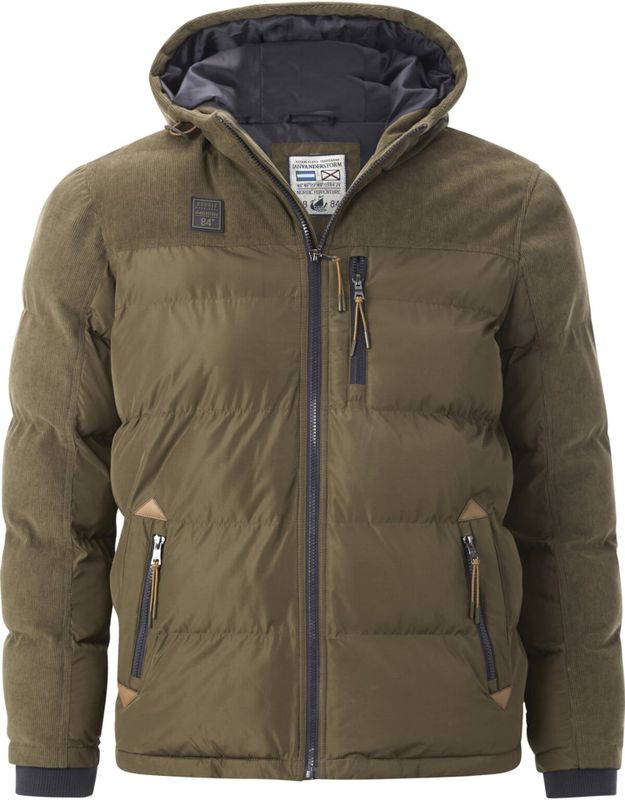 EIRSEN - Outdoorjack - Olijf - Gewatteerd - Met Verstelbare Capuchon