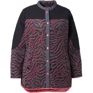 Ulla Popken Sweatvest  donkergrijs / pink / zwart