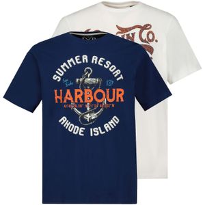 JP1880 Shirt  donkerblauw / oranje / wit