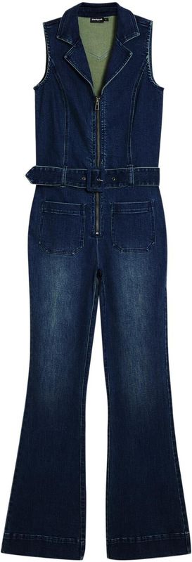 Desigual - Uitlopende Spijkeroverall - Mouwloos - Effen - Flare