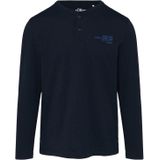 T-shirt - Relaxed Henley - Vlamgarentextuur - Casual Regular Fit