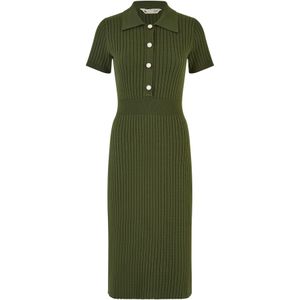 Yumi Gebreide jurk  groen