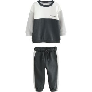 Next Joggingpak  antraciet / lichtgrijs / wit
