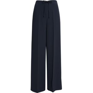 Marks & Spencer - Broek - Navy - Crêpe - Wide Leg - Mid Waist