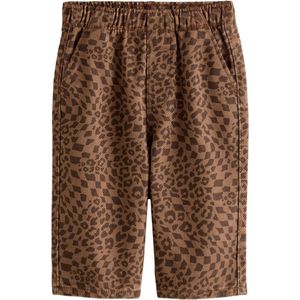 Next - Broek - Bruin - Katoen - Regular Fit - Kort/Mini