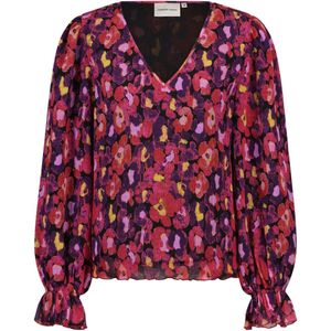 Fabienne Chapot Blouse 'Pauletta'  lila / oranje / pink / zwart
