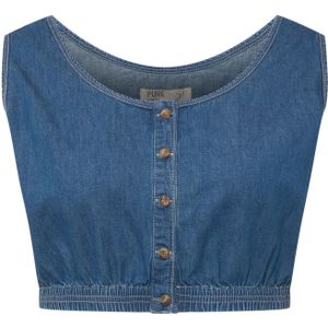 Ulla Popken Top  blauw denim