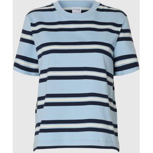 SELECTED Shirt  lichtblauw / donkerblauw / wit