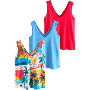 Next Top  azuur / donkeroranje / rood / wit