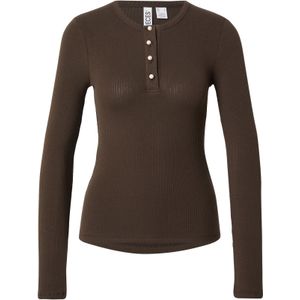 PIECES Shirt 'PCKITTE'  donkerbruin