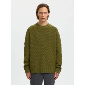 SELECTED Trui  olijfgroen