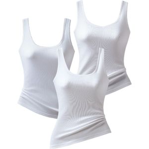 Hemden - Wit - Fijnrib - 100% Katoen - Aansluitend