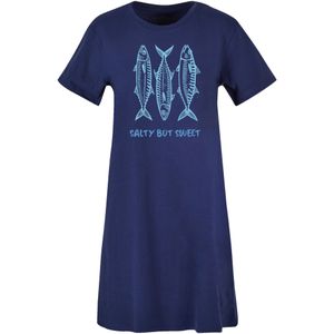 F4NT4STIC Zomerjurk 'Salty But Sweet'  lichtblauw / donkerblauw