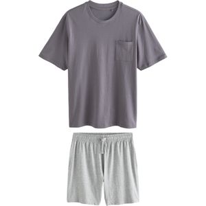 Next Pyjama kort  donkergrijs / grijs gemêleerd