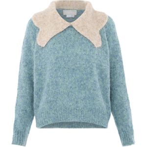 Jalene Trui 'Preppy'  beige gemêleerd / blauw / groen
