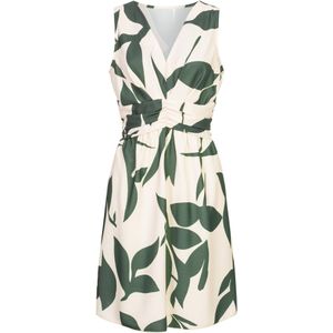 Cloud5ive - Jurk - Donkergroen - Bloemenprint - Mouwloos - Knielengte