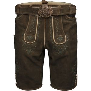 Krüger Buam Klederdracht broek 'Cailan'  bruin / petrol