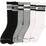 Converse - Sokken - Grijs Zwart Wit - 6er Pack
