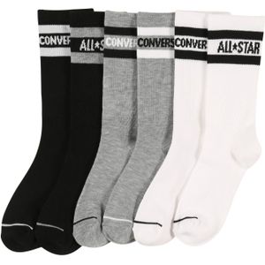 Converse - Sokken - Grijs Zwart Wit - 6er Pack