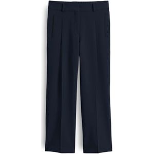 OPUS - Meeri city - Bandplooibroek - Nachtblauw - Loosefit - High Waist