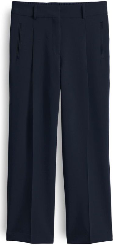 OPUS - Meeri city - Bandplooibroek - Nachtblauw - Loosefit - High Waist