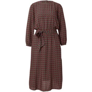 King Louie Jurk 'Betty'  geel / smaragd / rood / zwart