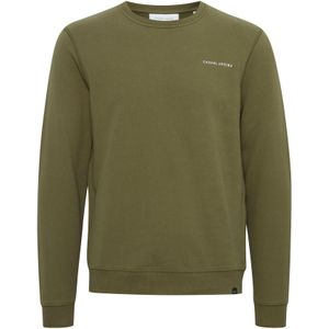 Casual Friday Sweatshirt 'Severin'  olijfgroen / wit