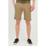 INDICODE JEANS - Tenefa - Chino Broek - Donkerbeige - Katoen, Regular Pasvorm, Knielengte