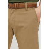 INDICODE JEANS - Tenefa - Chino Broek - Donkerbeige - Katoen, Regular Pasvorm, Knielengte