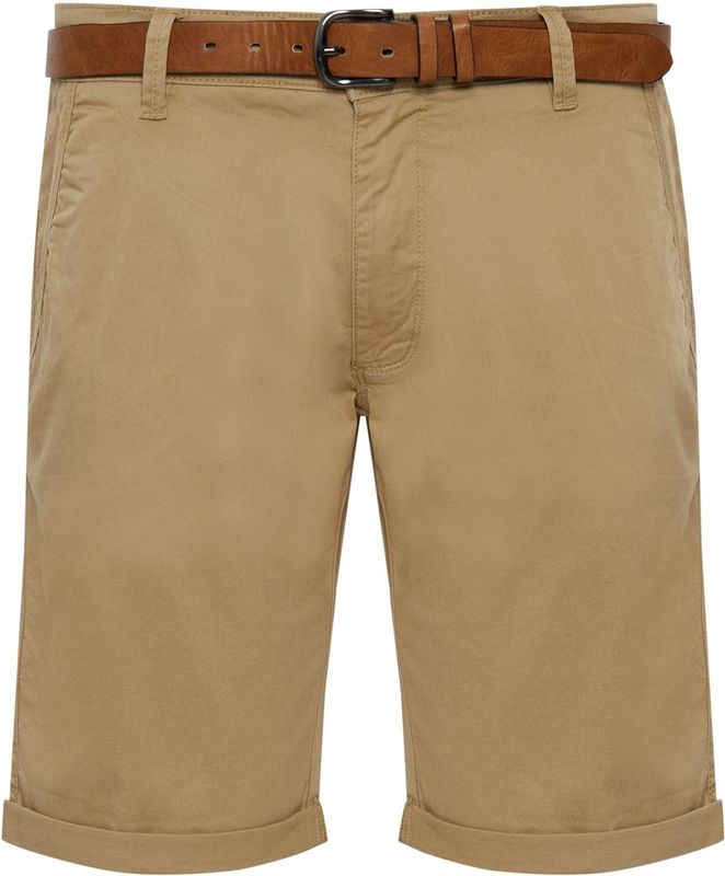 INDICODE JEANS - Tenefa - Chino Broek - Donkerbeige - Katoen, Regular Pasvorm, Knielengte