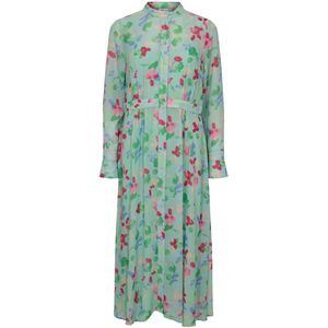 NÜMPH Jurk  groen / pink / rood