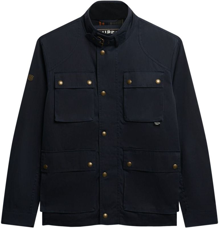 Superdry - Merchant Wax Racer - Jas - Relaxte Pasvorm - Tartan Binnenvoering