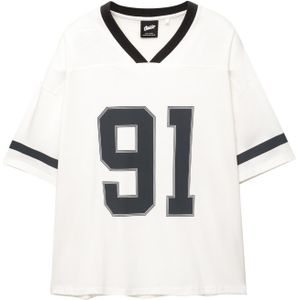 Pull&Bear Shirt 'STWD'  zwart / wit