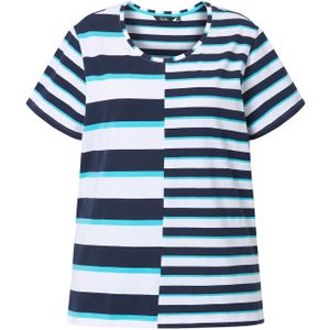 Ulla Popken Shirt  blauw / turquoise / wit