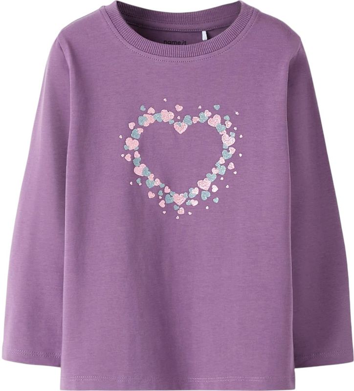 NAME IT Shirt 'NMFSOLA'  lavendel / pink / zilver