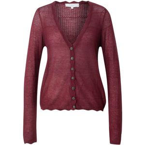 rosemunde Gebreid vest  kersrood