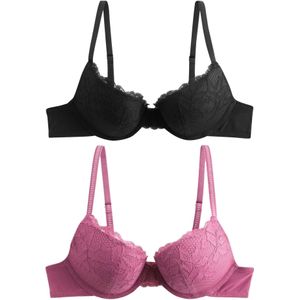 Next BH  donkerroze / zwart