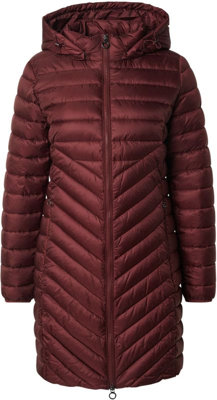 s.Oliver RED LABEL - Gewatteerde Lange Jas - Shaped Fit - Met Capuchon