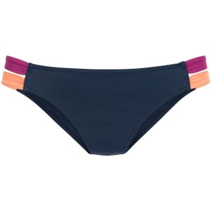 active by Lascana - Bikinibroekje - Nachtblauw - Wind met Kleurrijke Zijbanden