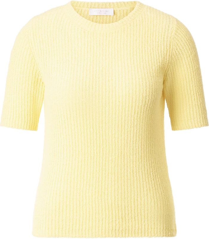 Rich & Royal - Gebreide Pullover - Katoenmix - Regular Fit - 1/2-Mouwen