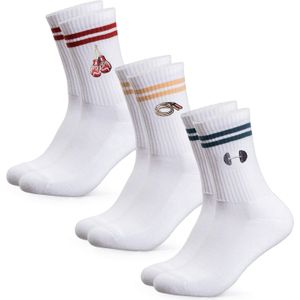 Occulto Sportsokken 'Rio'  grijs / oranje / rood / wit