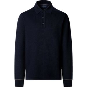 Hackett - Textured Long Sleeve Polo - Poloshirt