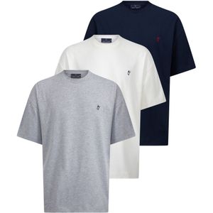 Jacey Quinn Shirt  blauw / grijs / wit