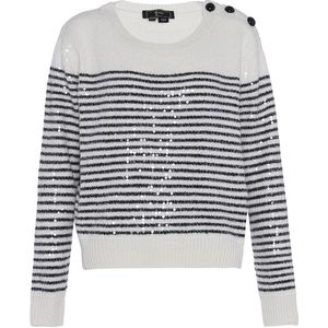 faina Trui  zwart / wolwit